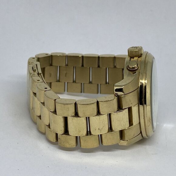 Michael Kors Runway MK5055 Unisex Gold Stainless Steel Analog Dial Watch WFH98 - Picture 12 of 12